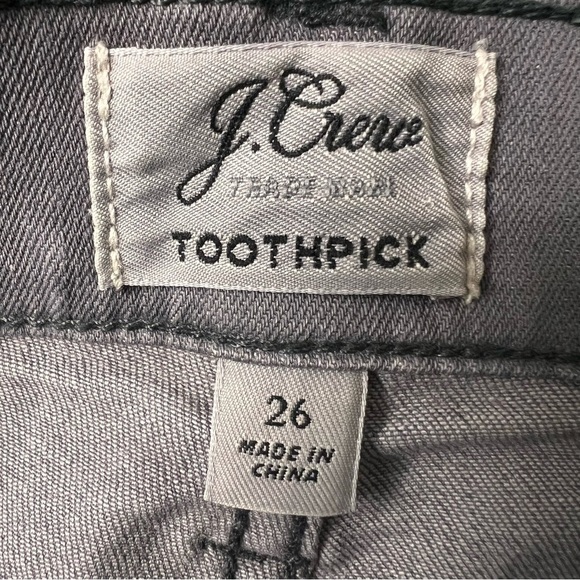 J. Crew Toothpick Grey Skinny Jeans Size 26 - Picture 10 of 12